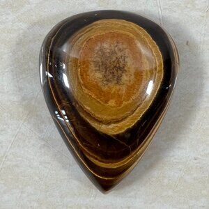 Amazing 155 Carat Tigers Eye Pendant Pear Shape Nearly 2" Long 1 3/8" Wide